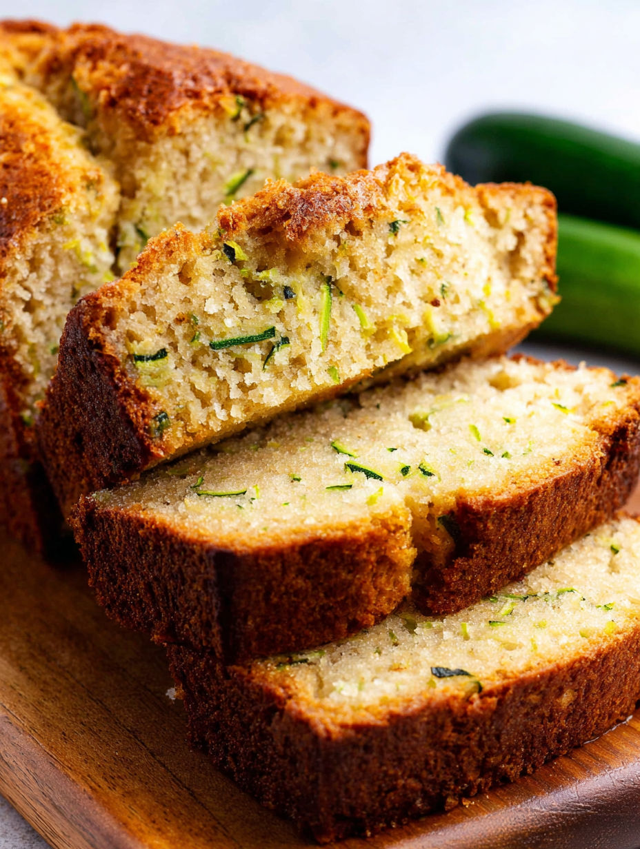 A loaf of bread with zucchini in it.