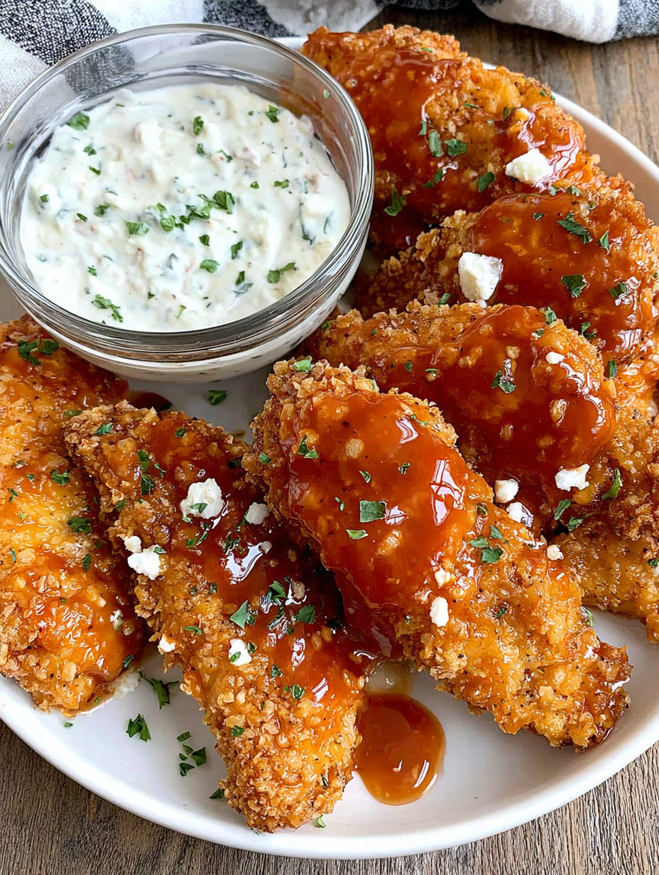A plate of chicken wings with a dipping sauce.