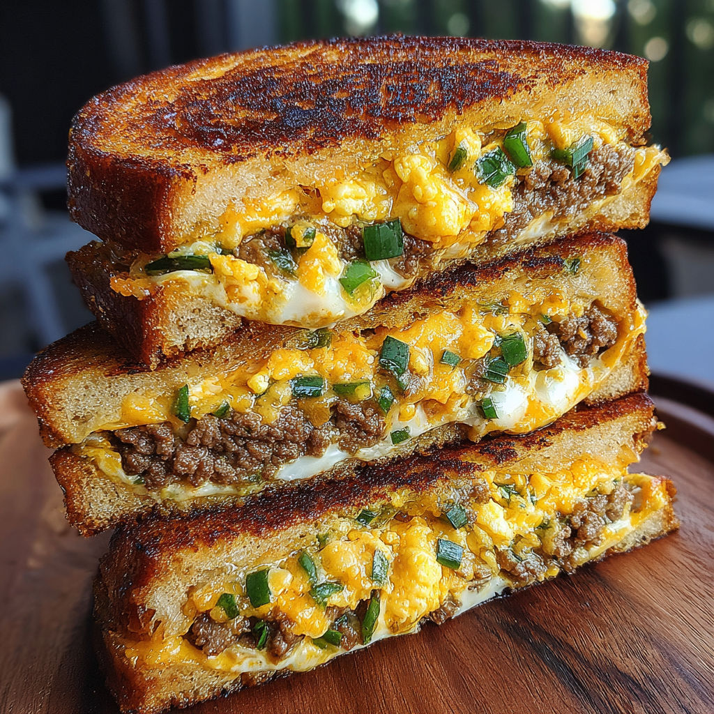 A stack of jalapeño popper patty melts.