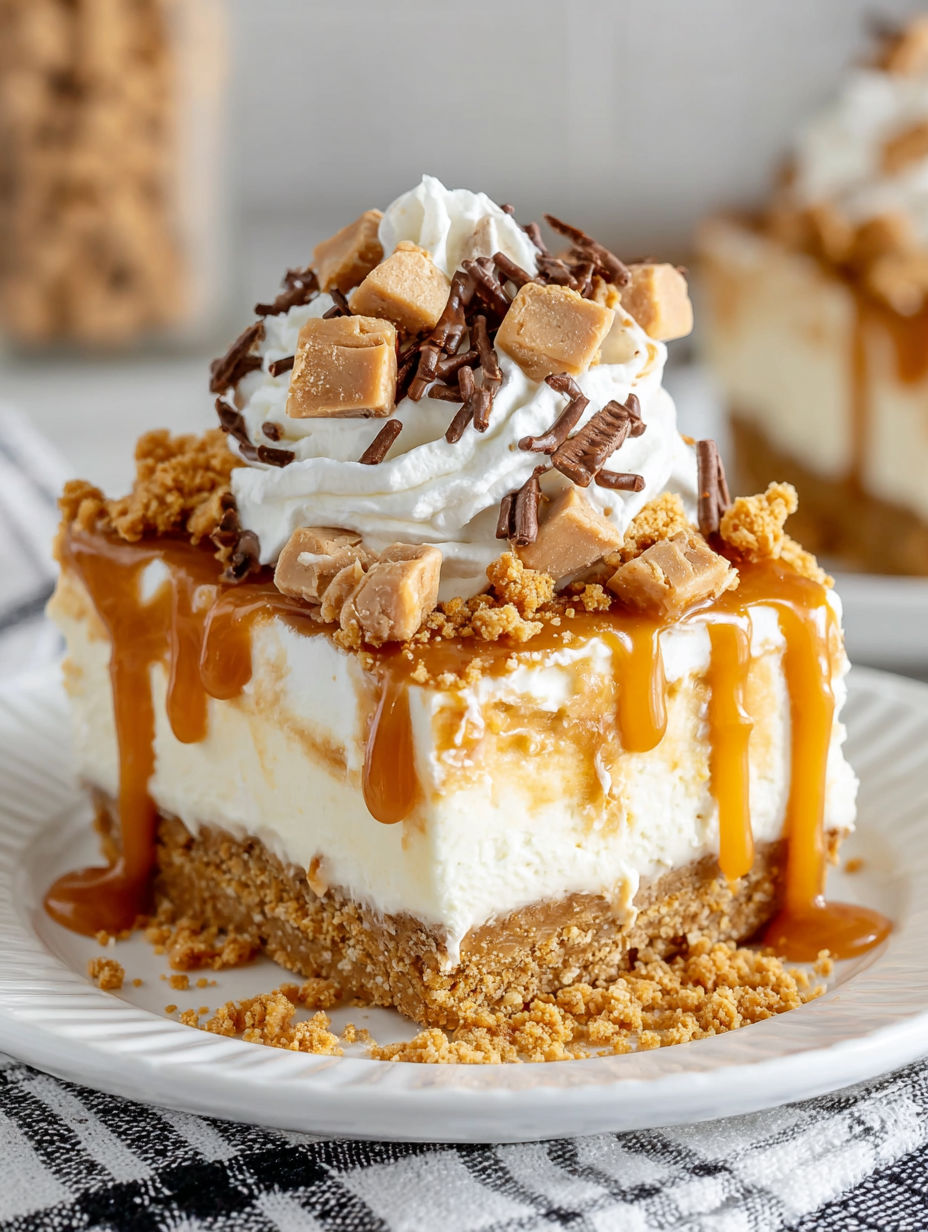 A dessert with a white plate and a white whipped cream topping.
