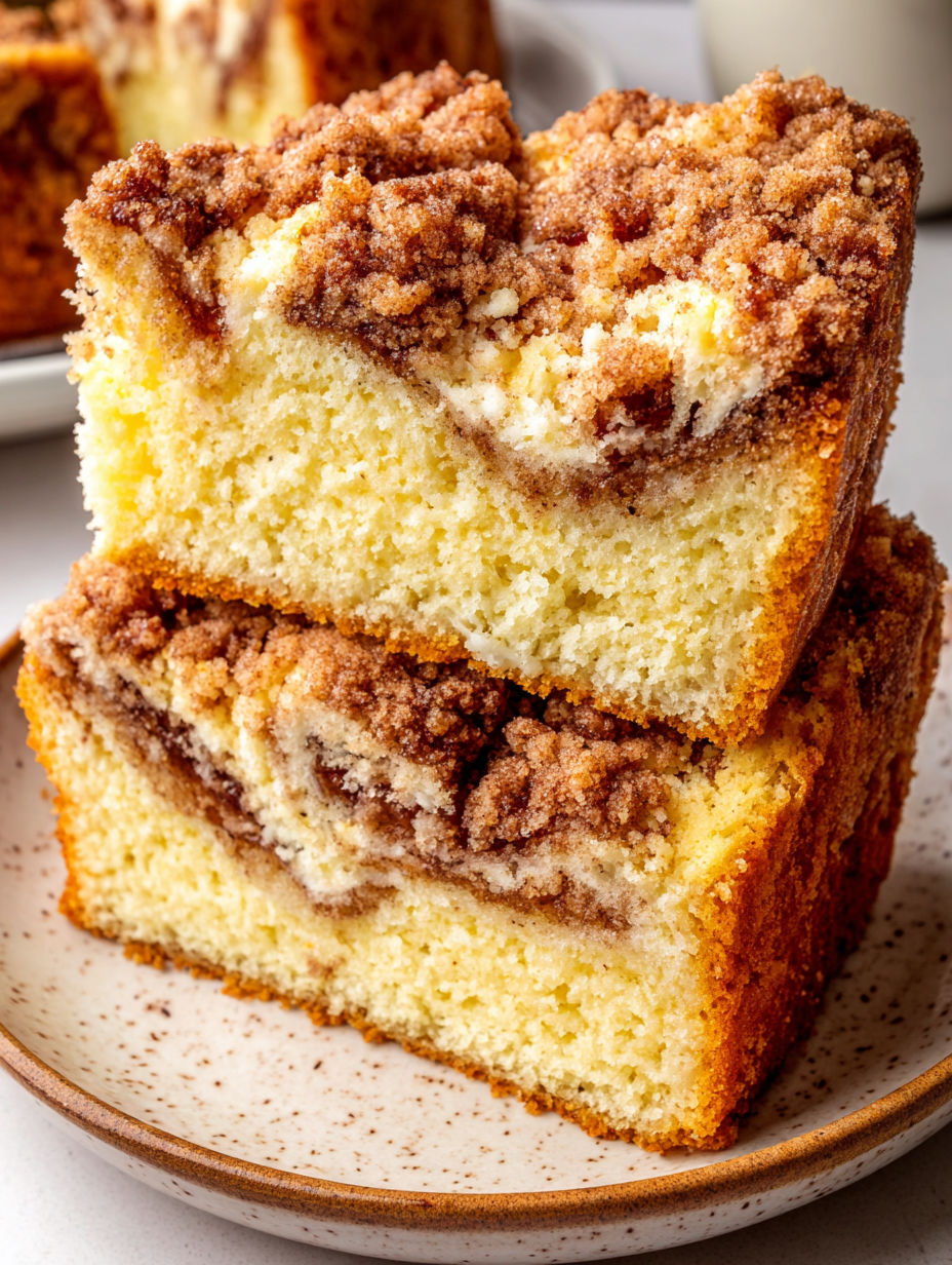 A slice of cake with a swirl of frosting.