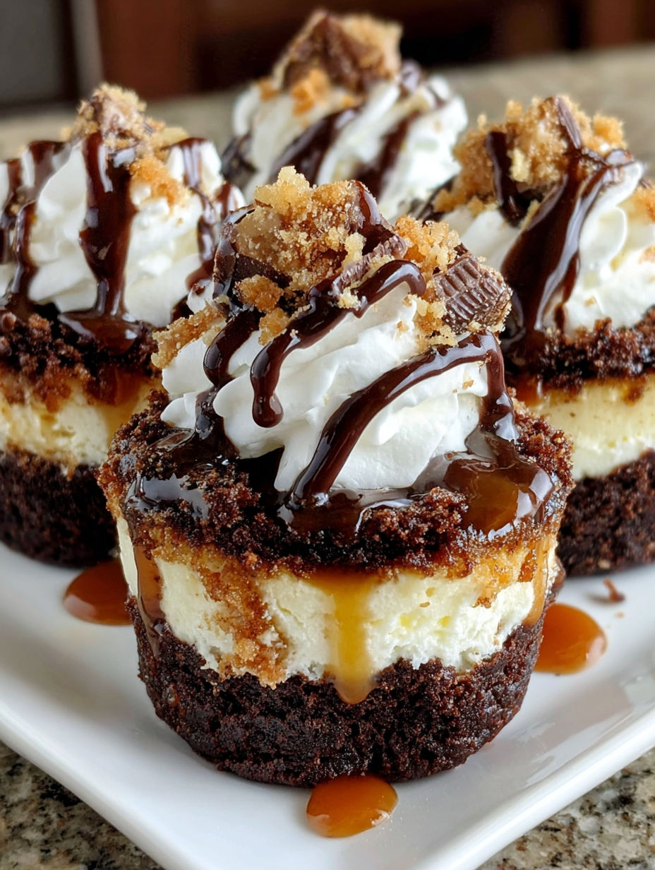 A chocolate dessert with whipped cream and chocolate drizzle.