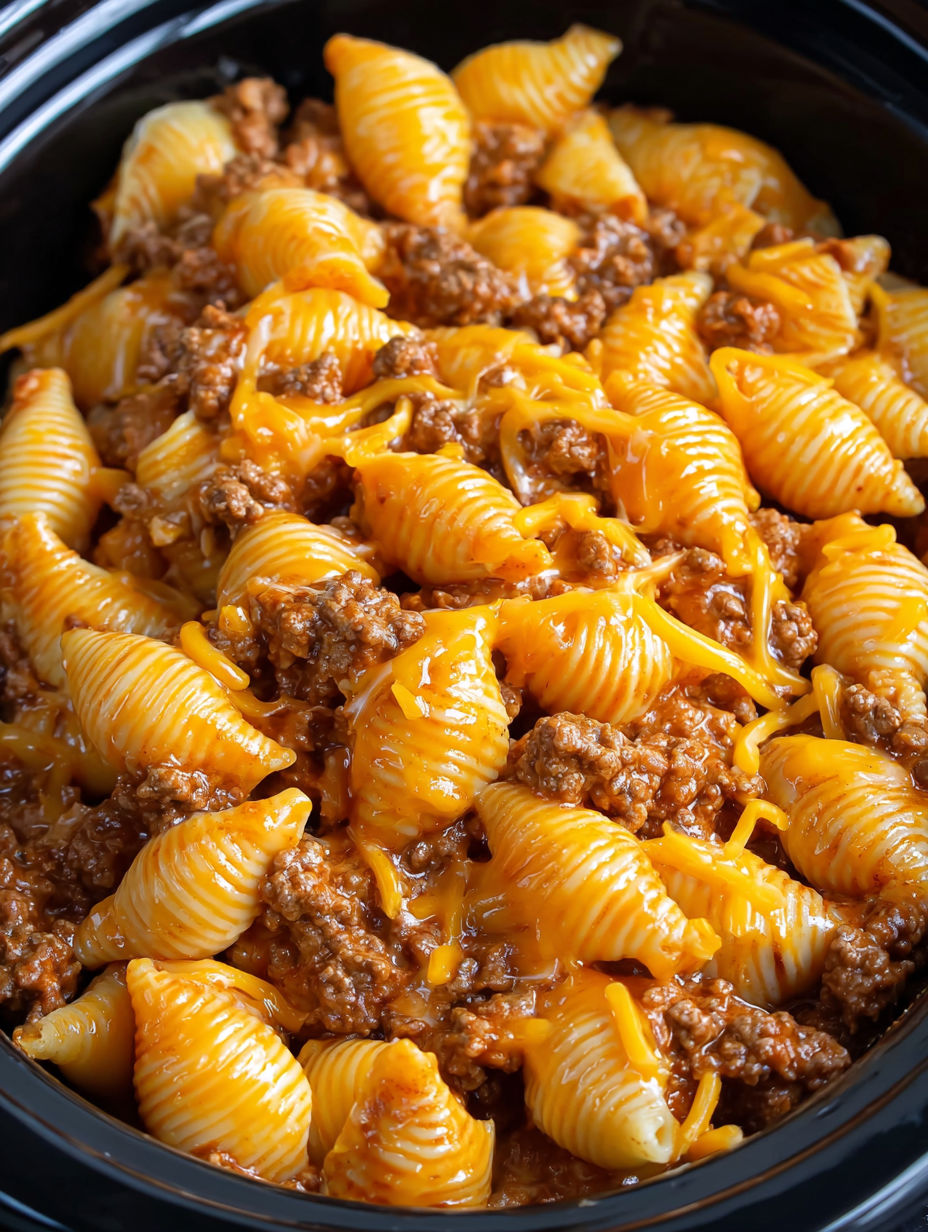 A bowl of pasta with meat sauce.