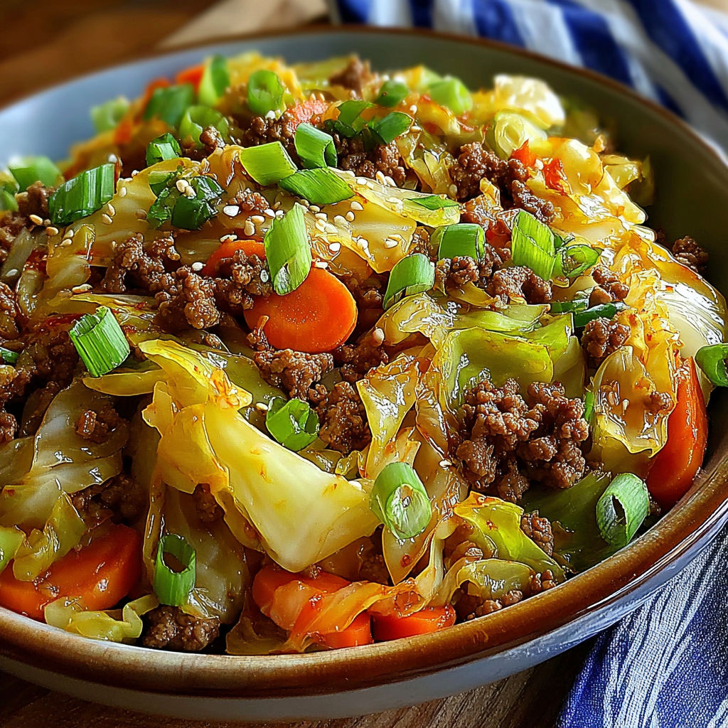 A plate of Chinese beef and cabbage stir fry.