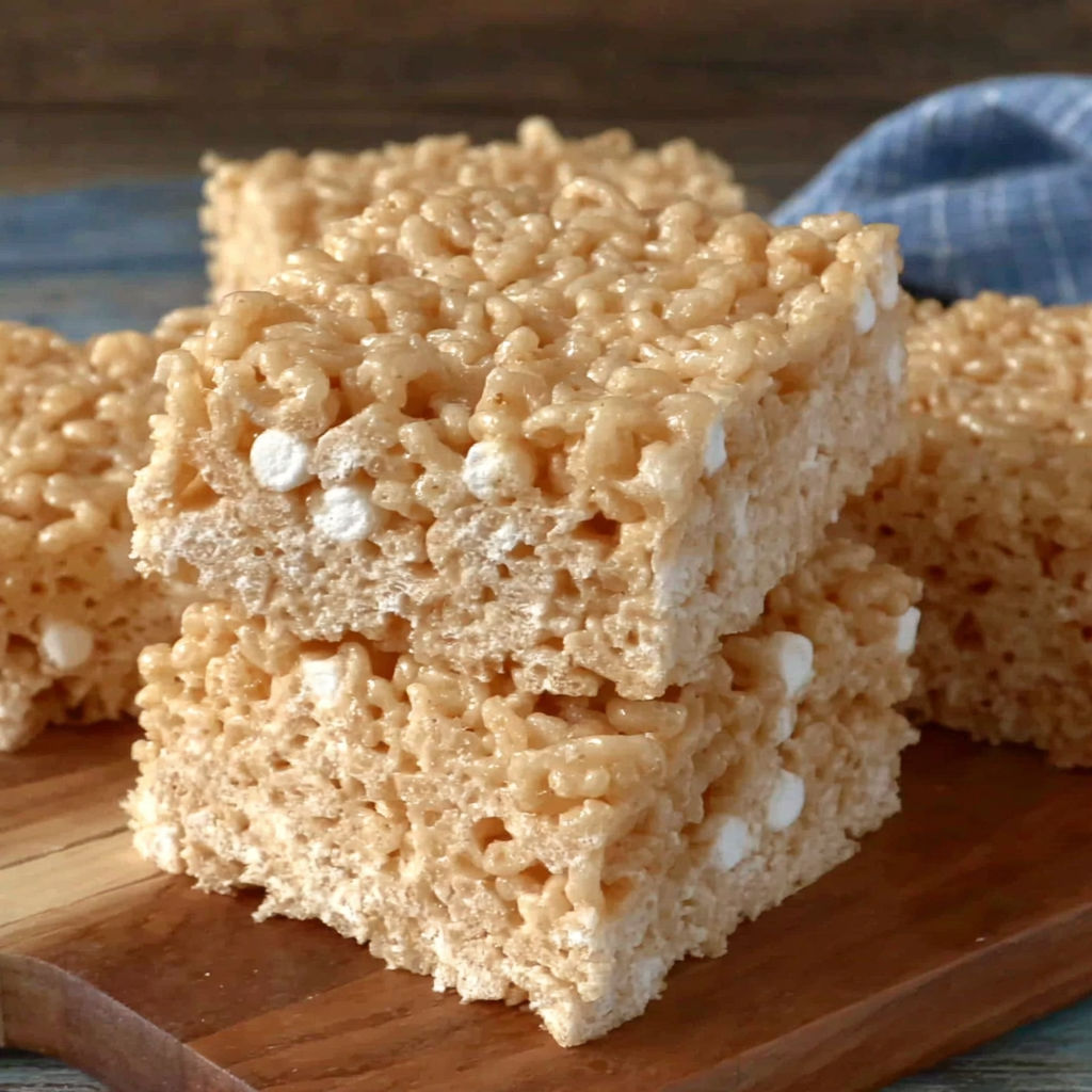 A stack of Rice Krispies Treats.