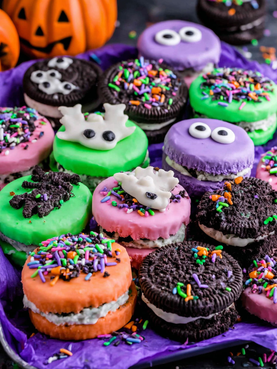 Halloween chocolate covered Oreos.