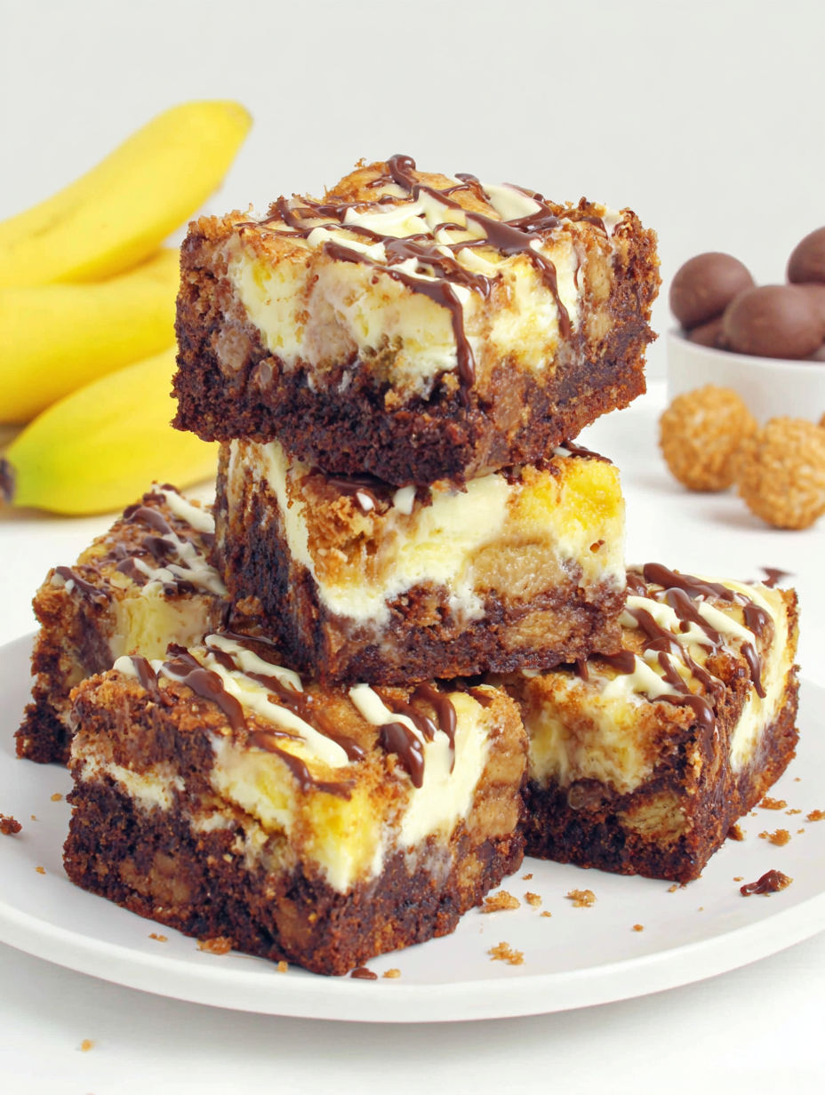Three pieces of chocolate and white cake with chocolate drizzle.