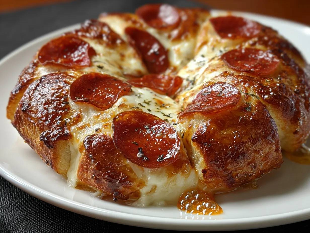 A slice of pizza on a plate.