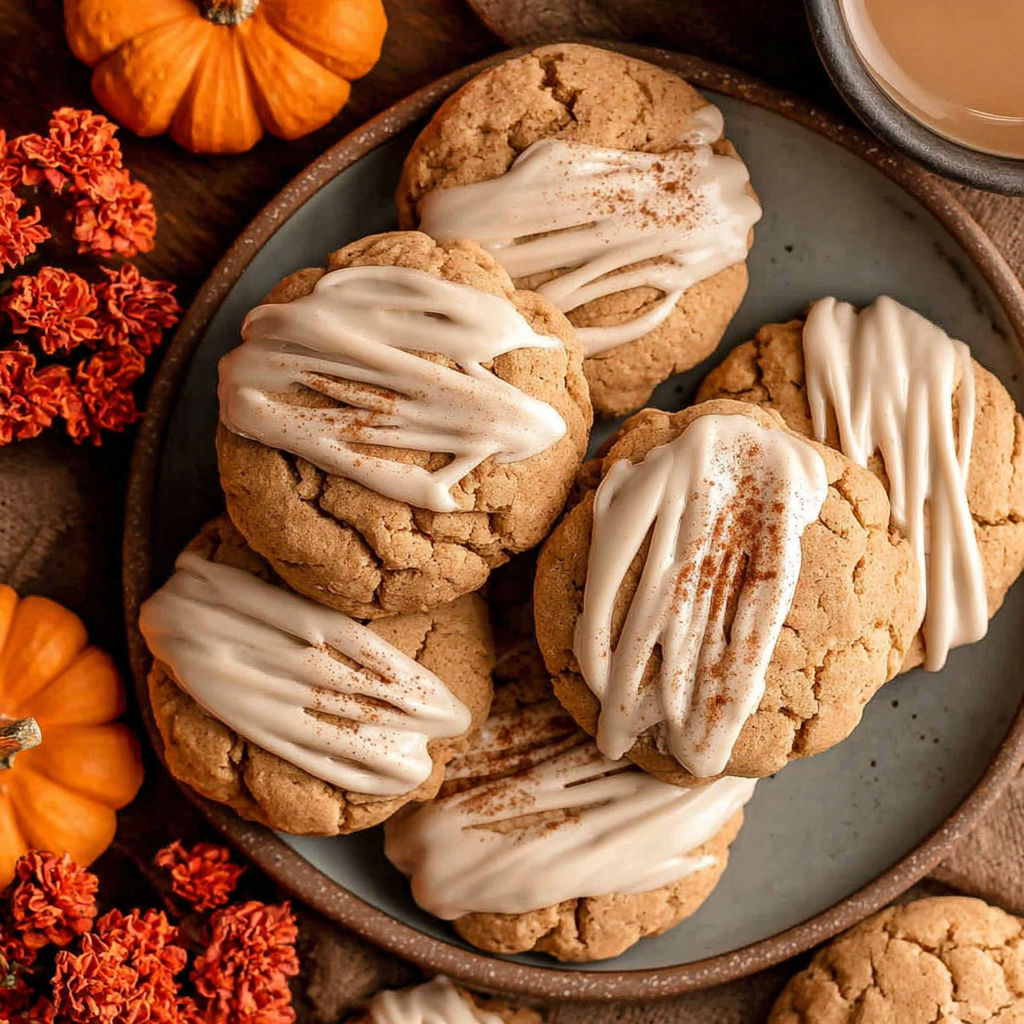 Fluffy pumpkin spice latte cookies.