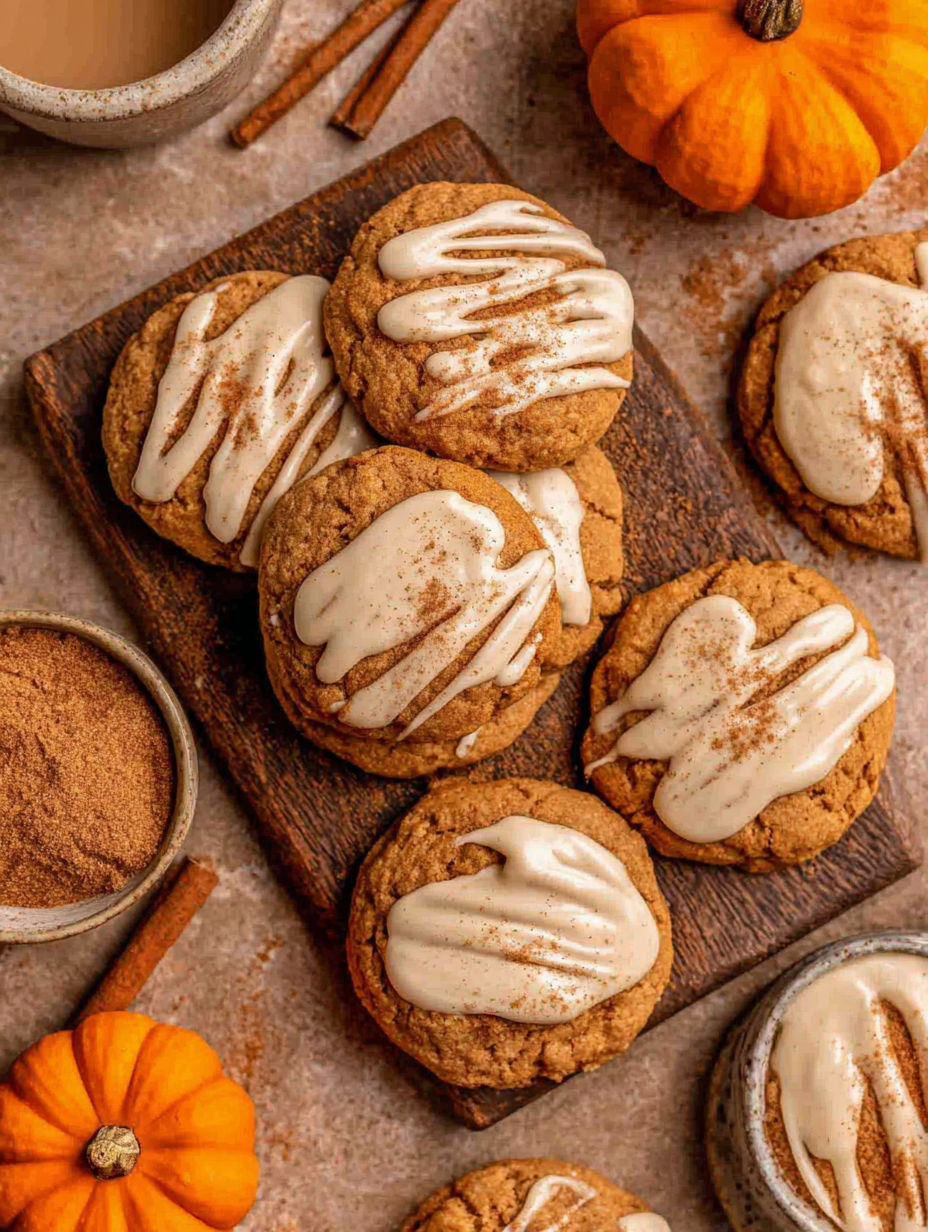 Fluffy pumpkin spice latte cookies.