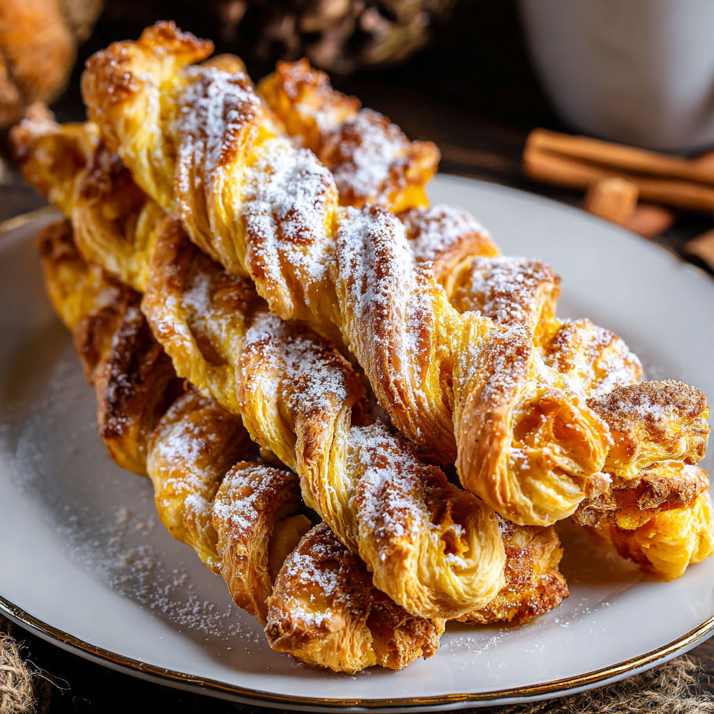 Pumpkin Pie Twists on a plate.