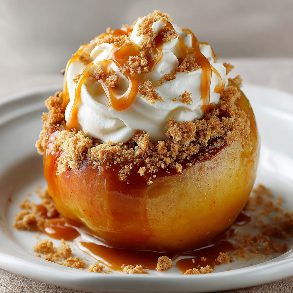 A plate of pumpkin pie stuffed apples.