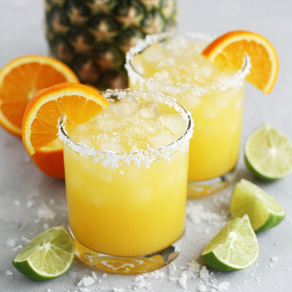 Two glasses of Cinco De Drinko.