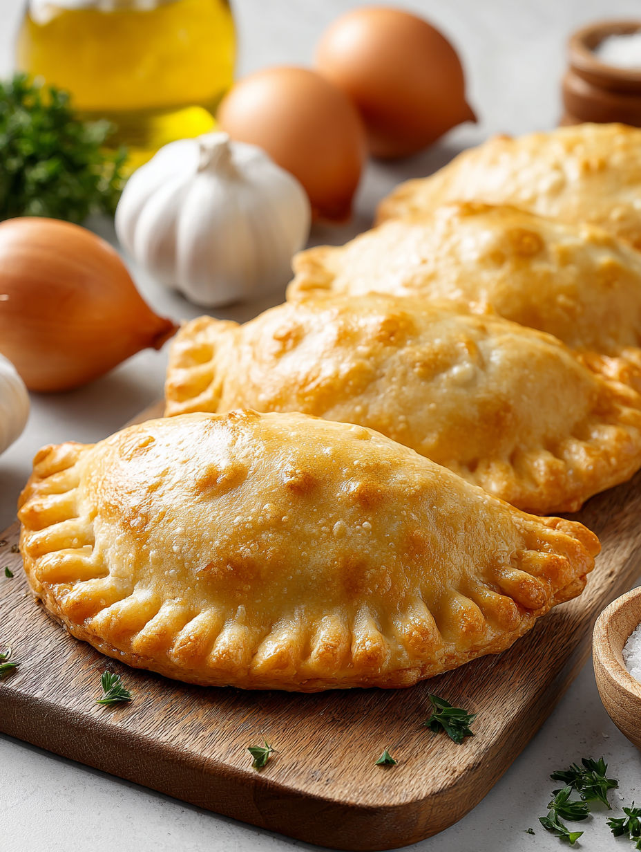 Three empanadas with butternut squash filling.