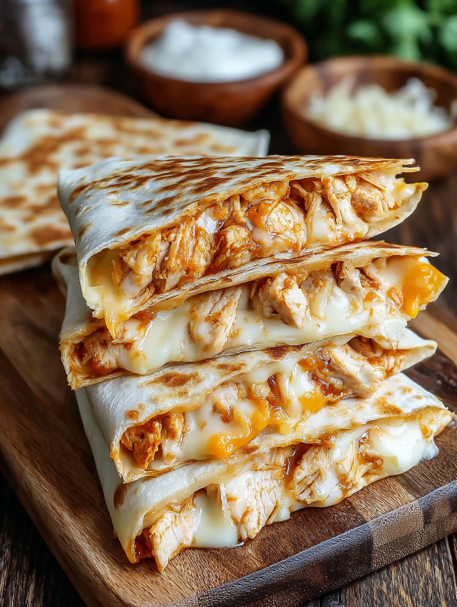 A stack of chicken sandwiches.