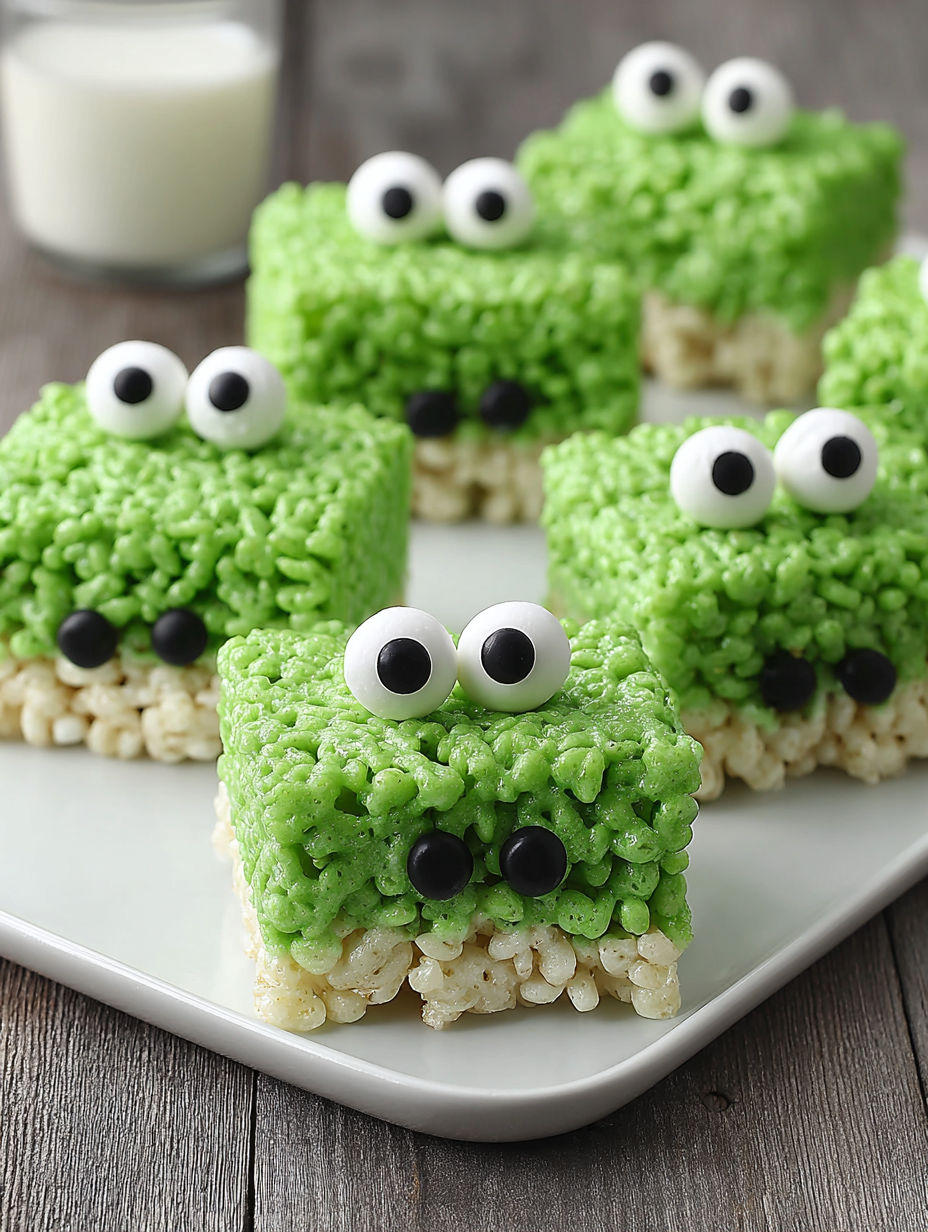 Green monster rice krispie treats.
