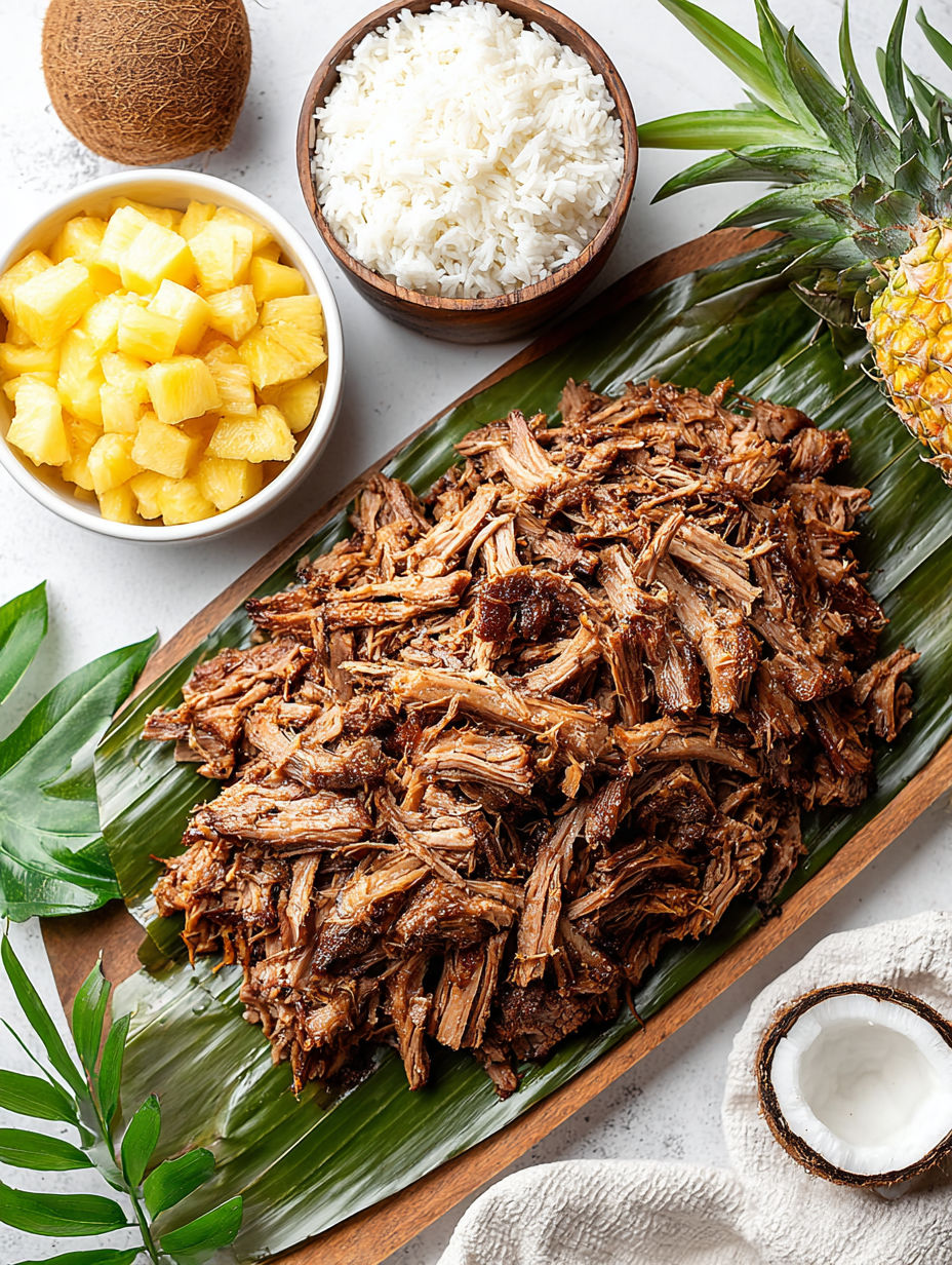 A plate of slow cooker Kalua pork.