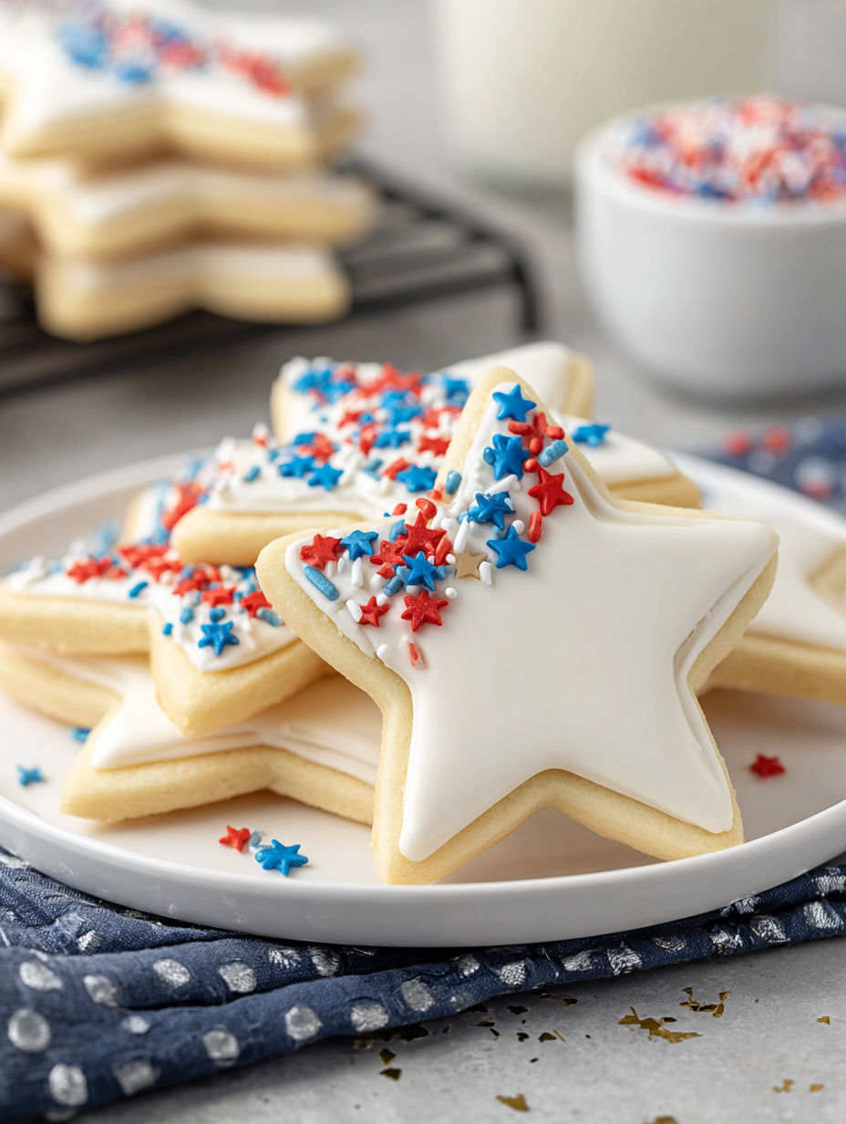 A plate of American Star Sugar Cookies.
