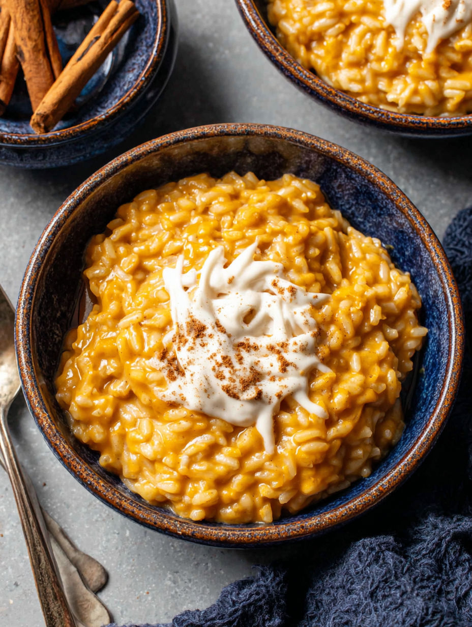 A bowl of rice with a dollop of sour cream on top.
