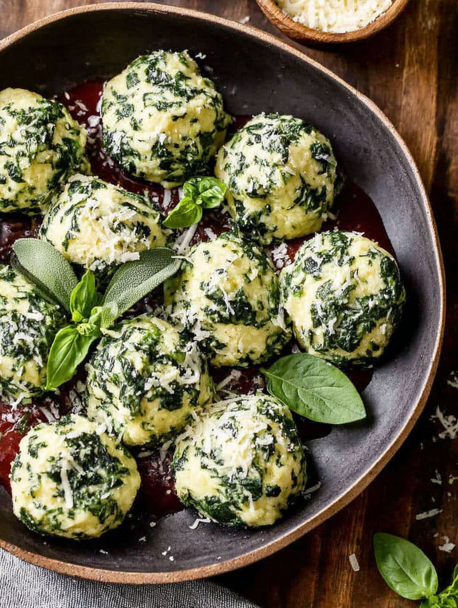 A plate of food with a green leaf on top.