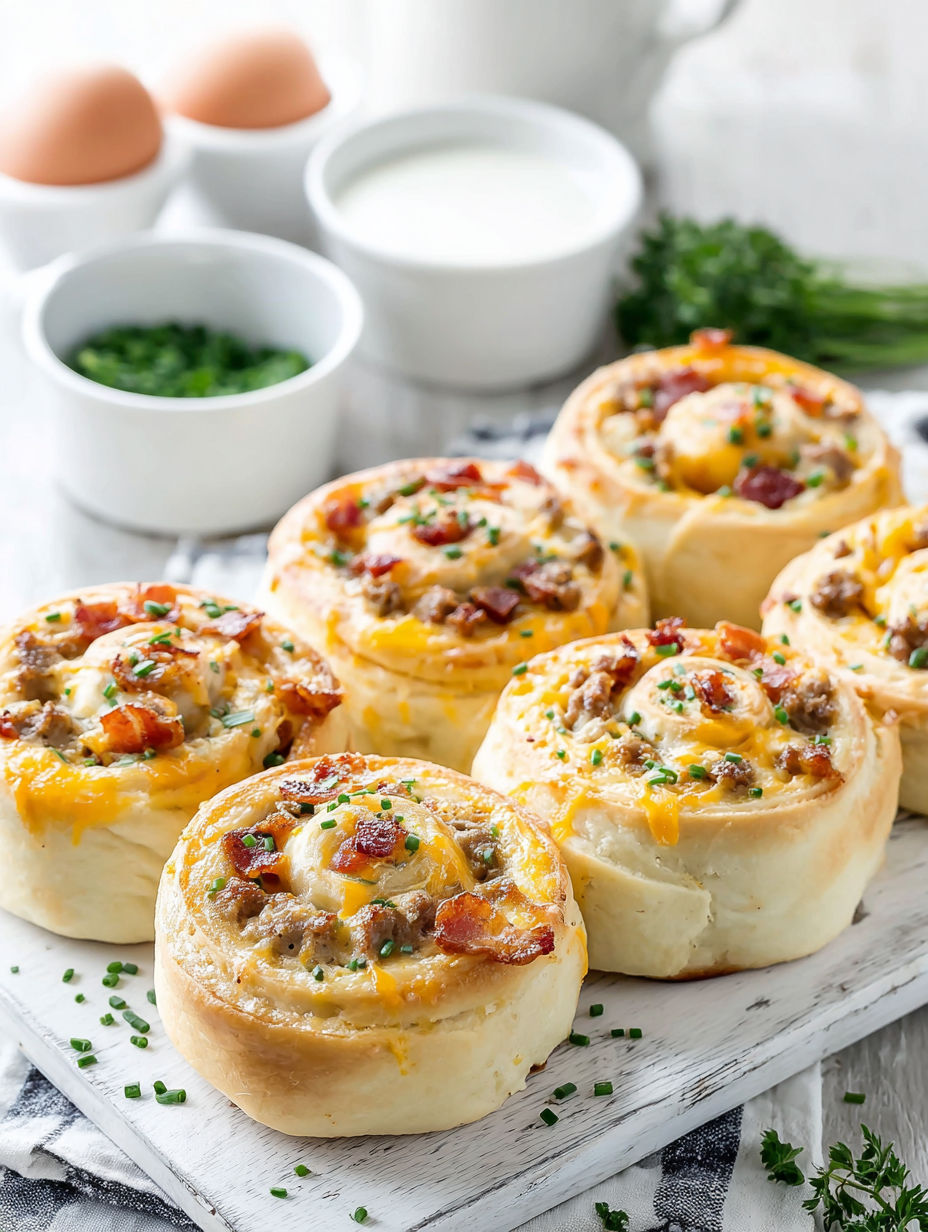 French onion breakfast rolls on a plate.