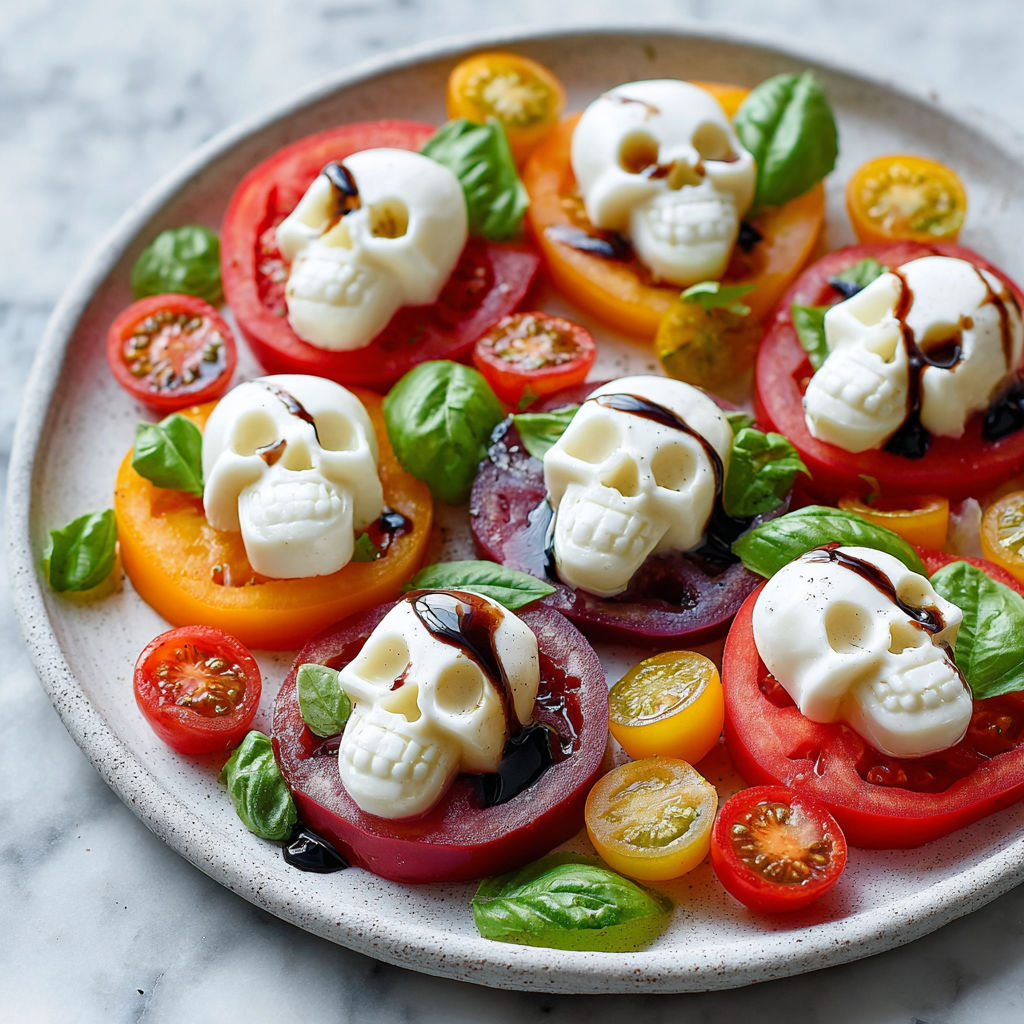 A plate of food with tomatoes and mozzarella cheese on it.