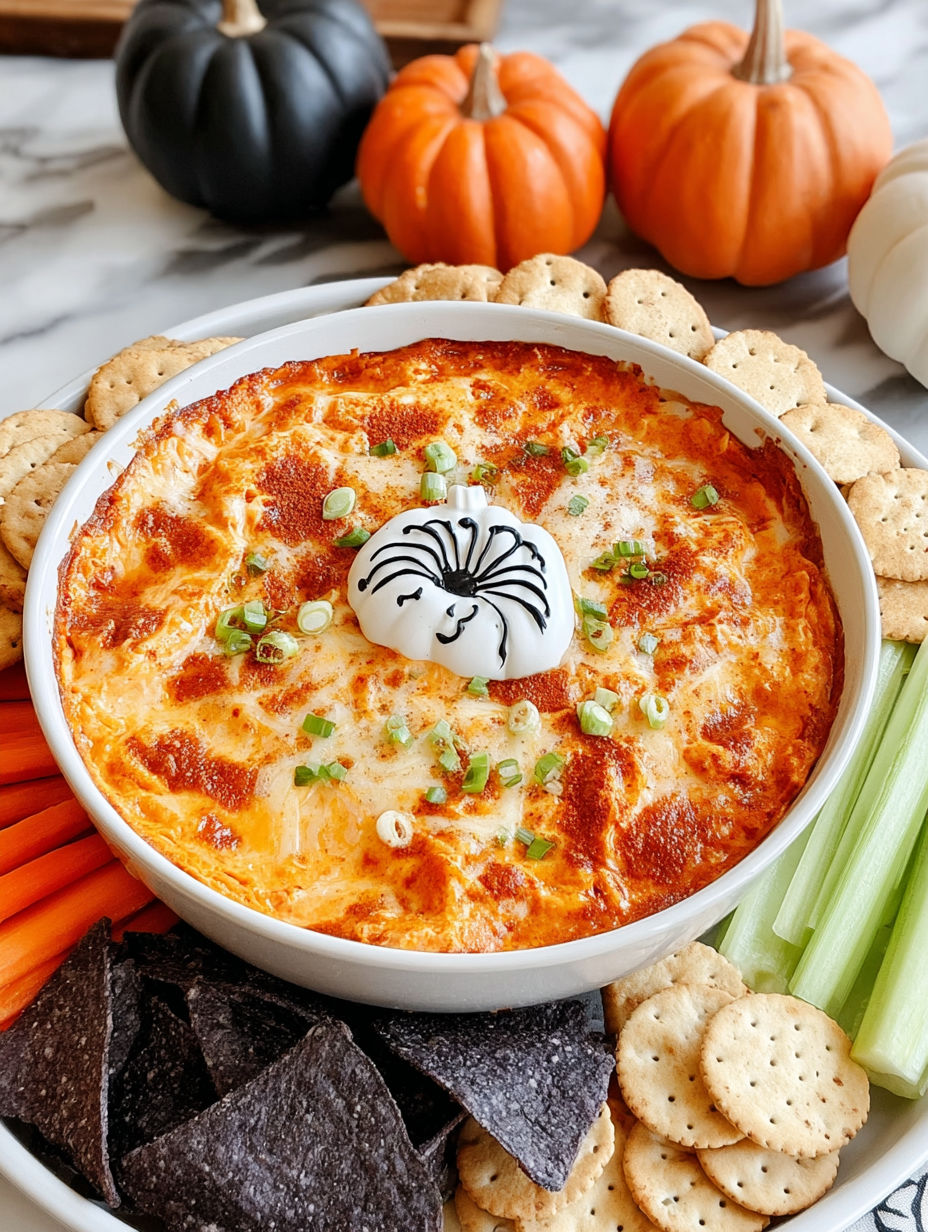 A white bowl filled with a red dip and a black chip.