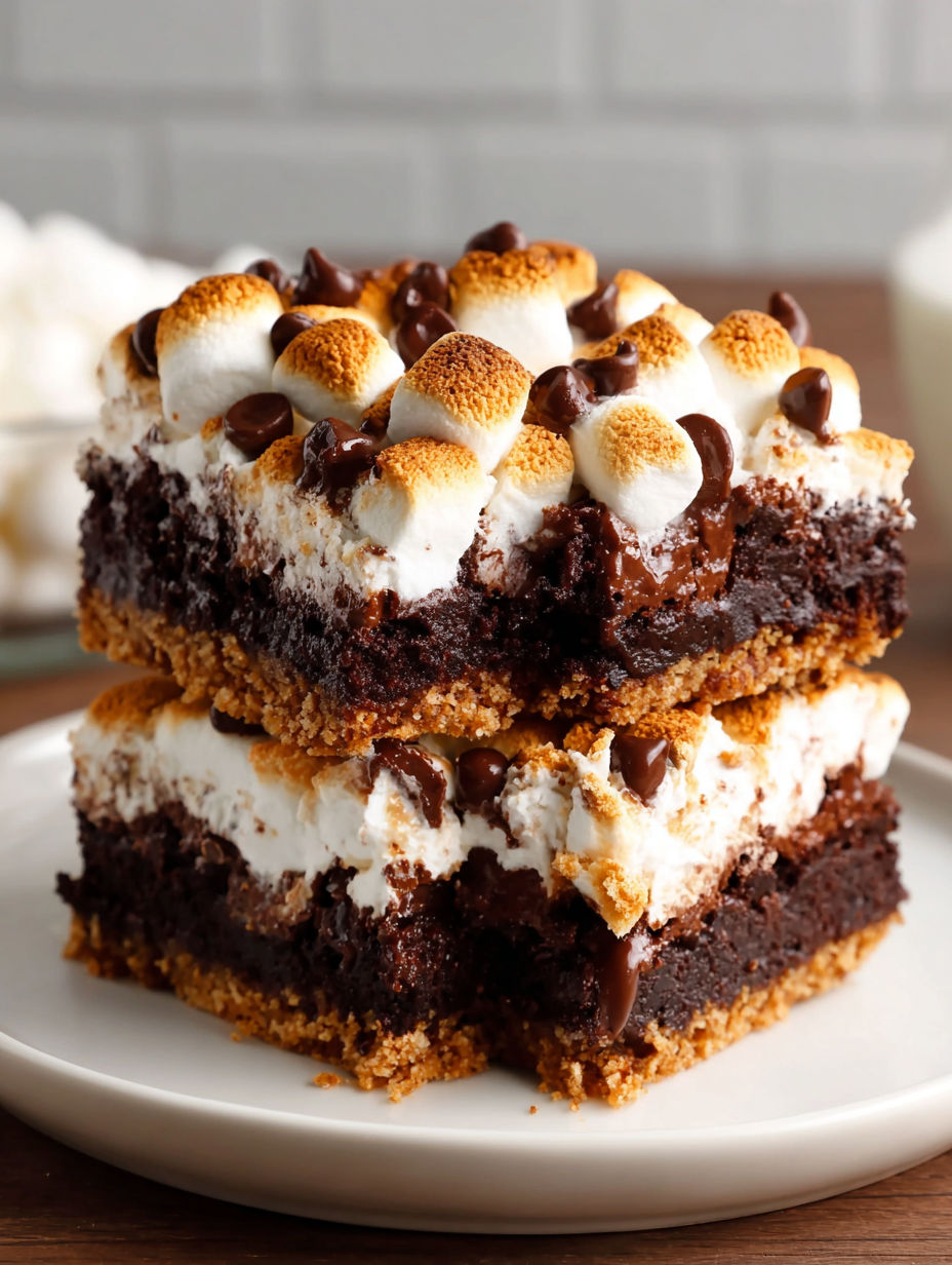 A delicious dessert made with marshmallows and chocolate.