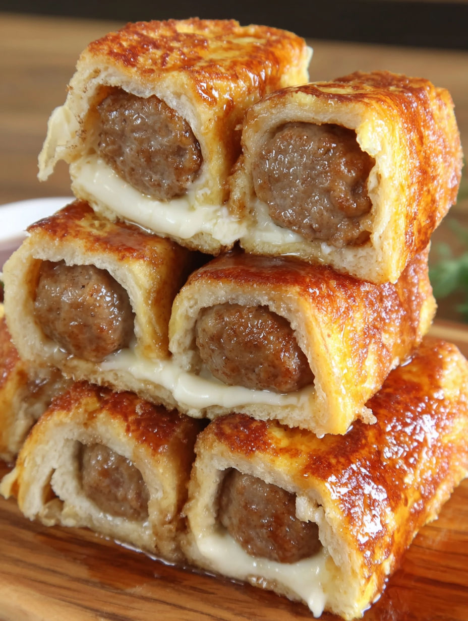 Sausage French Toast Roll-Ups - Breakfast Fun!