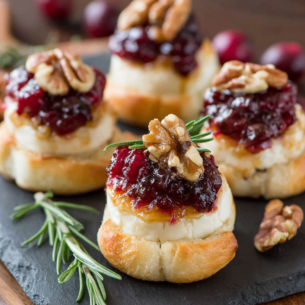 Cranberry Brie Bites with Orange - Holiday Perfection!