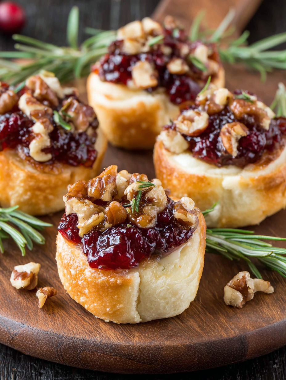 Cranberry Brie Bites with Orange - Holiday Perfection!