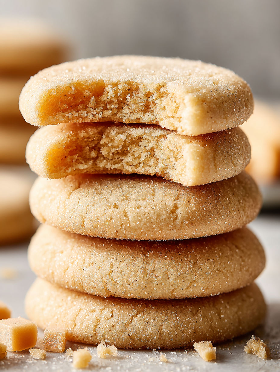 A stack of brown sugar cookies.