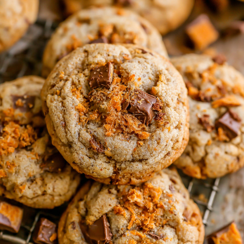 Peanut butter and butterfinger cookies.