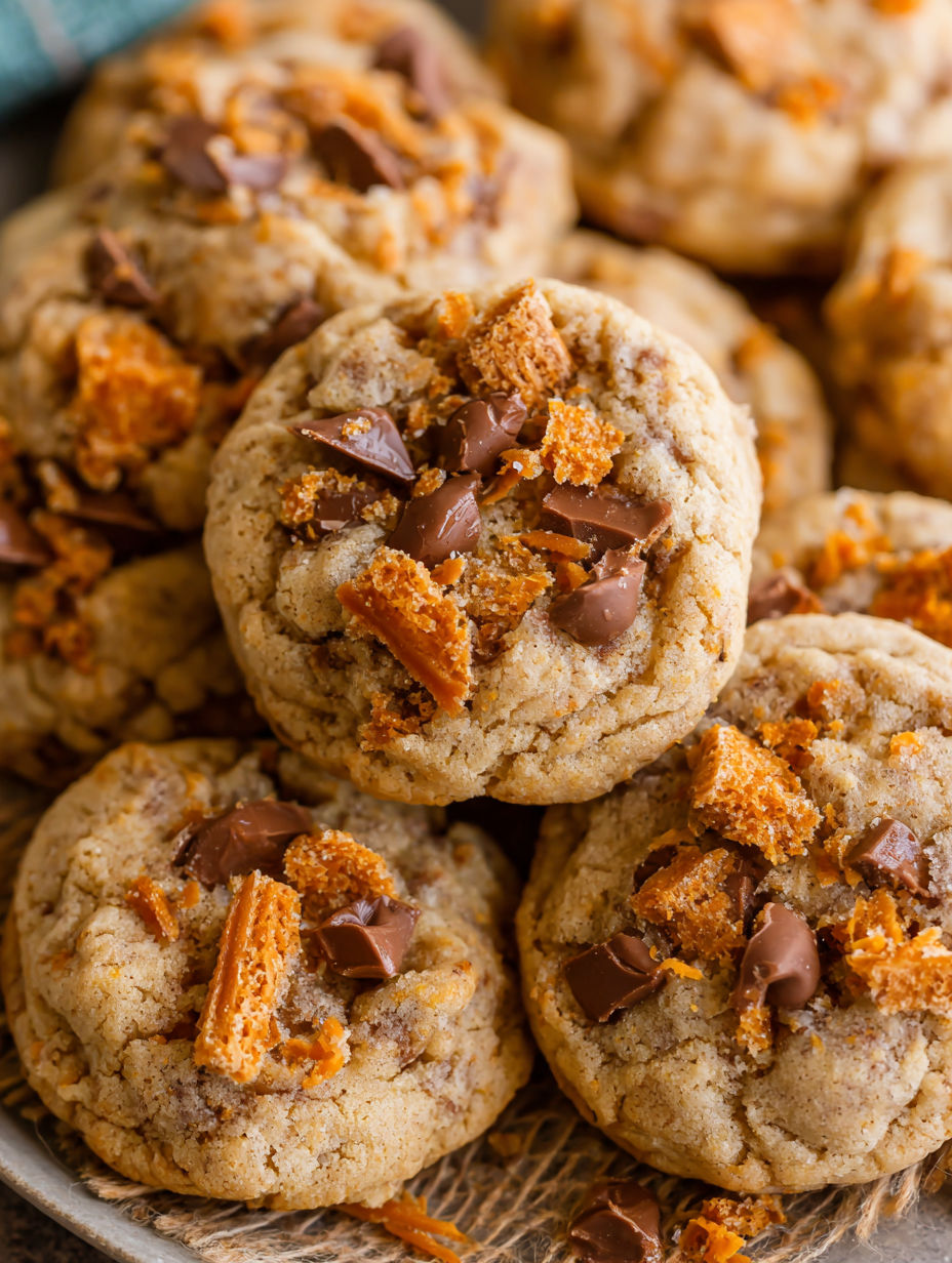 Peanut butter and butterfinger cookies.