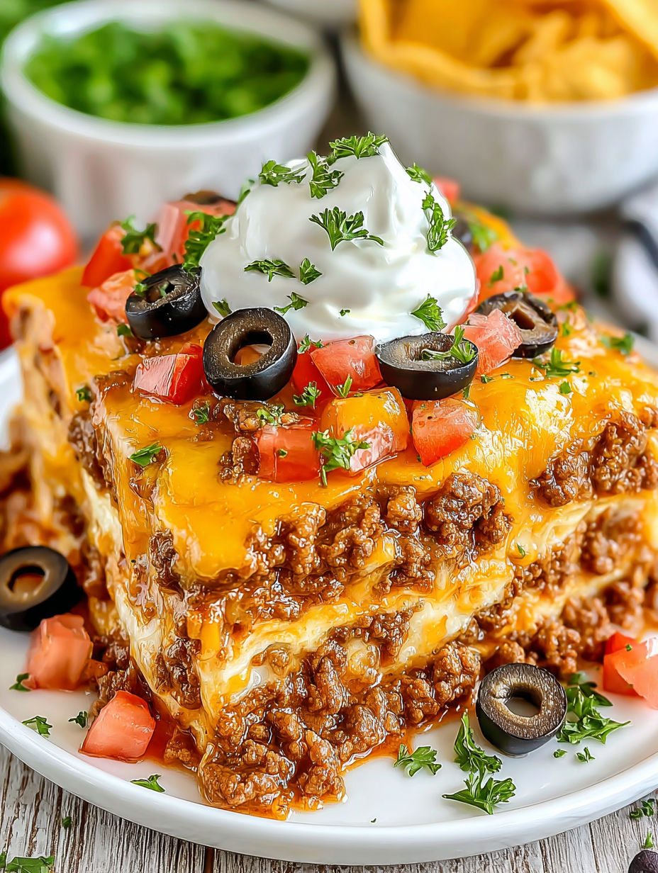 A plate of food with a white sauce on top.