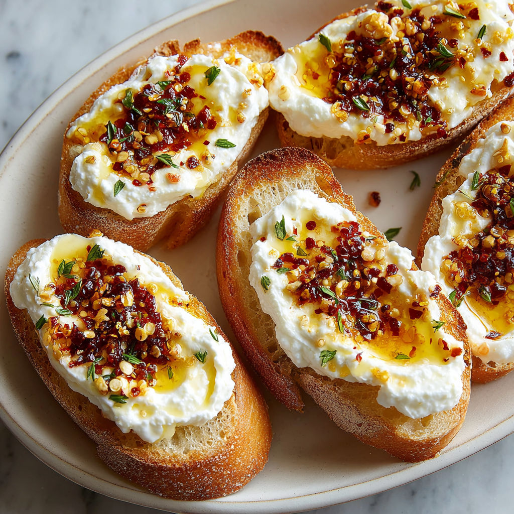 A plate of bread with cheese and spices.