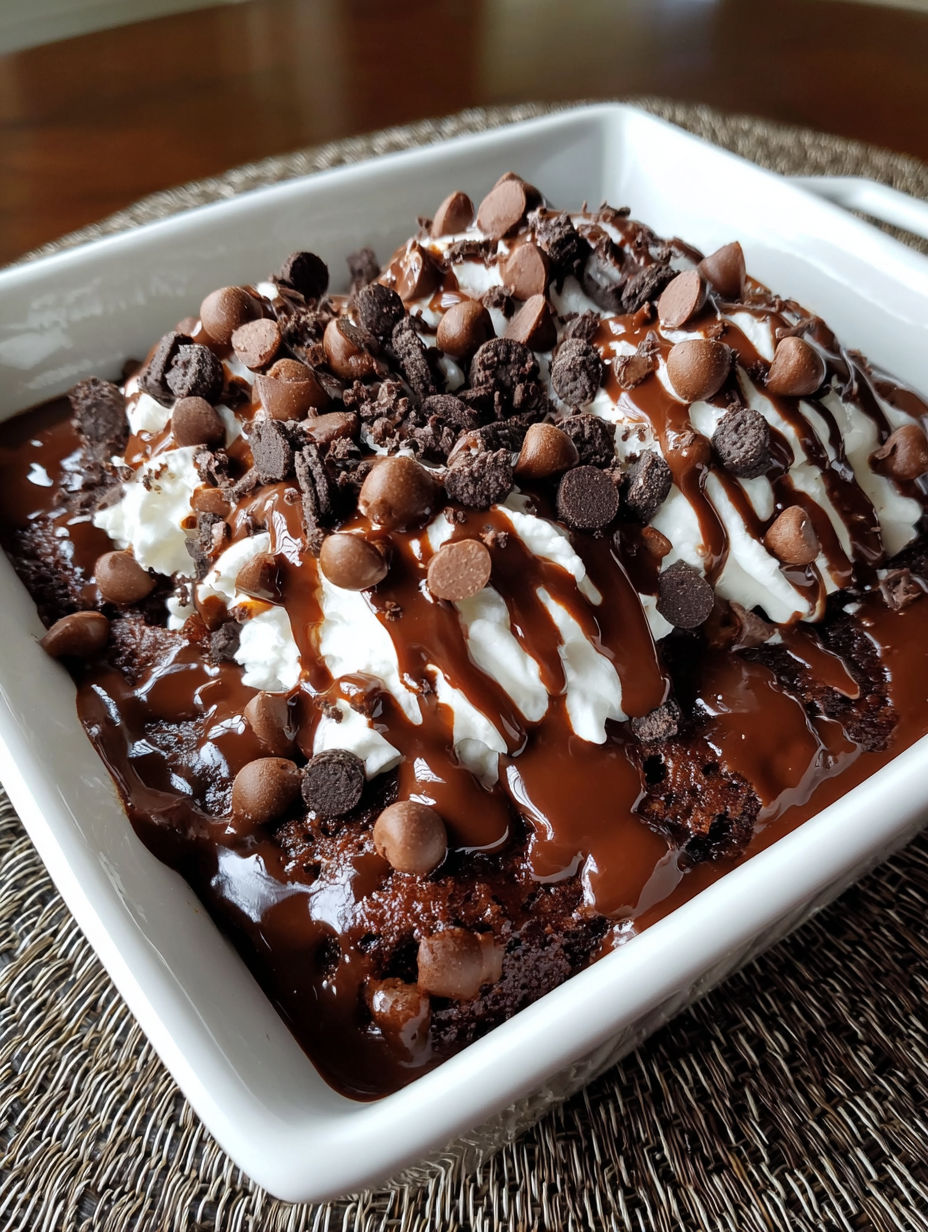 A close up of a delicious chocolate cake.