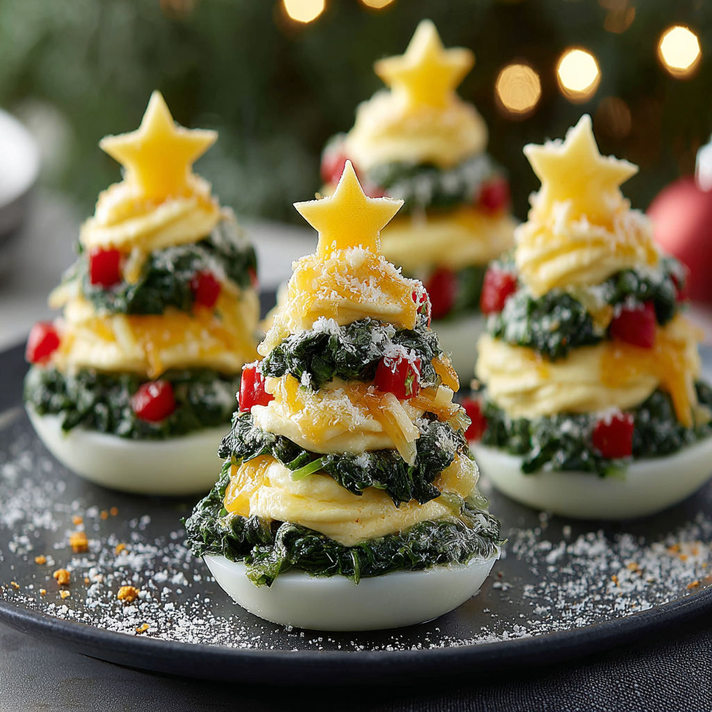 A plate of egg trees.