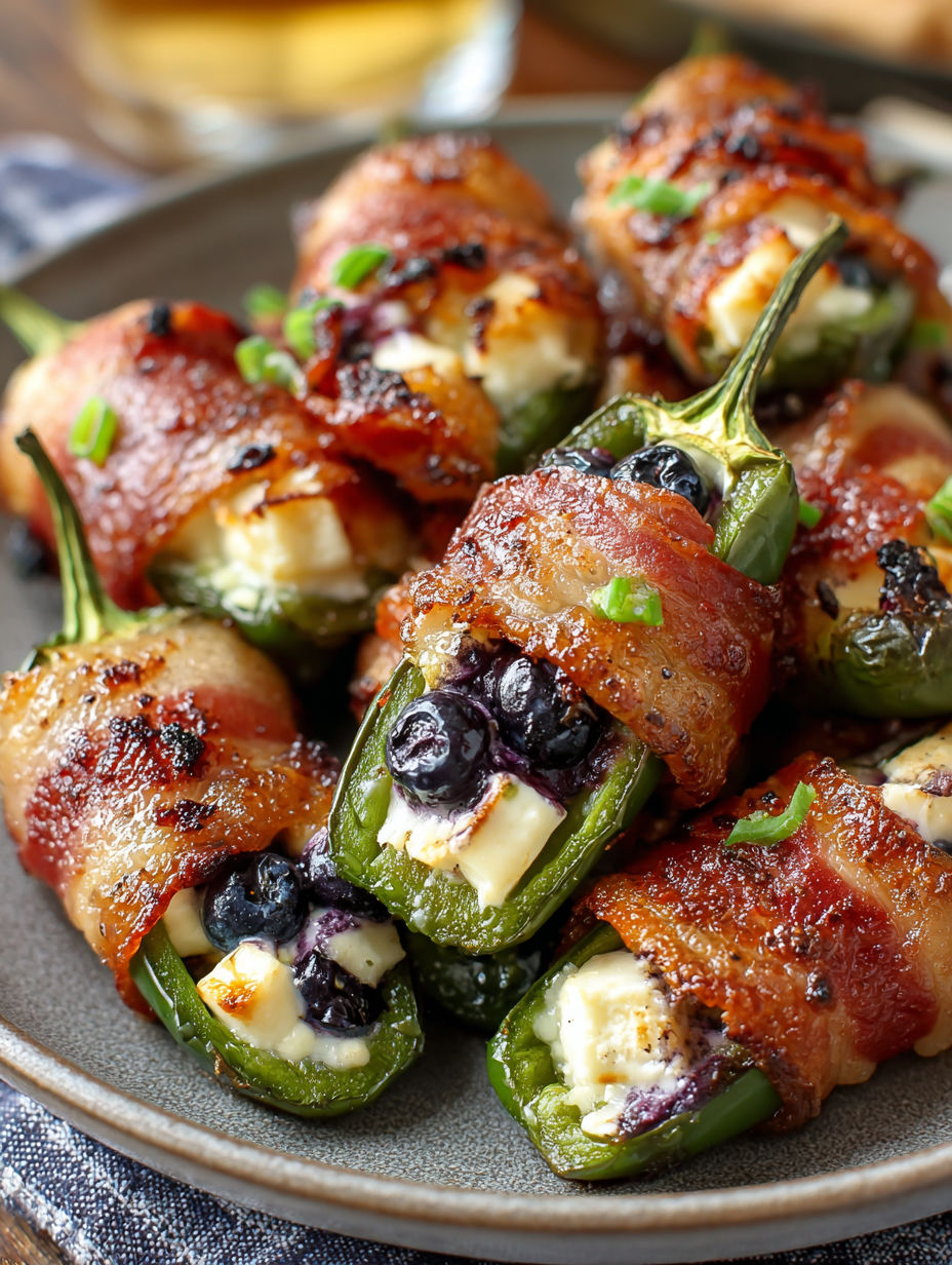 Blueberry Brie Jalapeño Poppers.