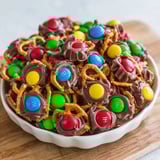 A bowl of Rolo Pretzel Bites.