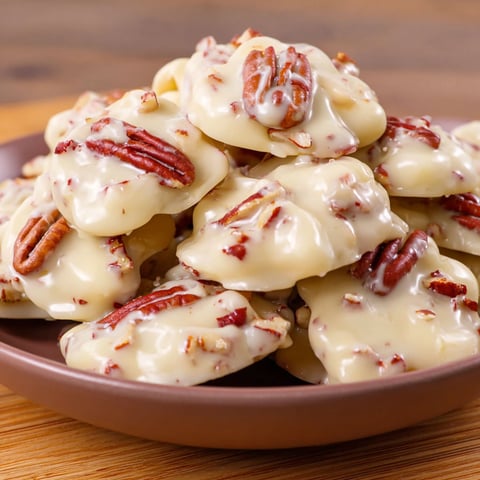 A plate of vanilla pecan pralines.