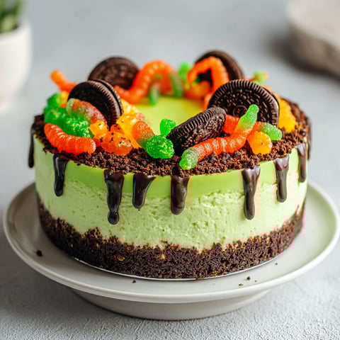 A slice of Witch's Cauldron Cheesecake.