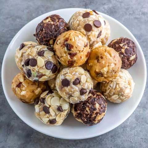 A plate of protein balls.