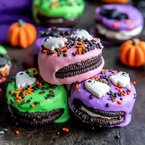 Halloween chocolate covered Oreos.