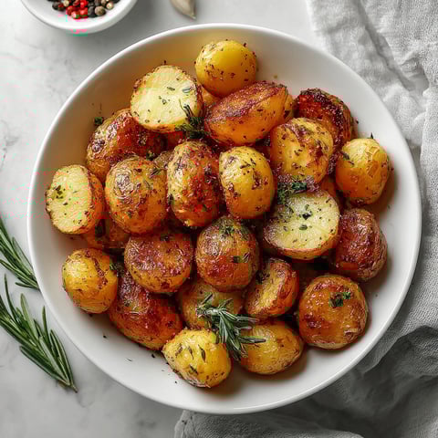 A bowl of garlic potatoes.