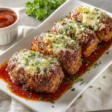 Mini meatloaves on a white plate.
