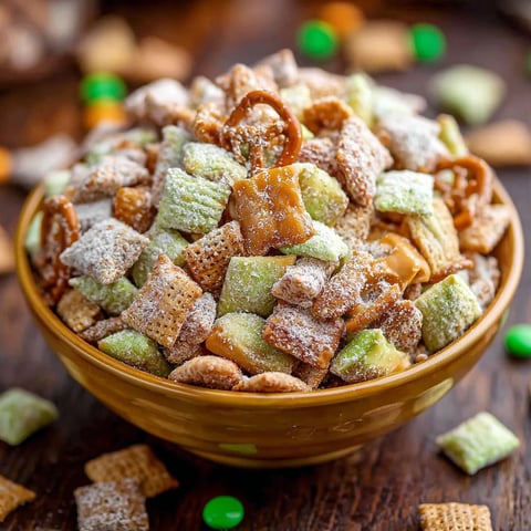 A bowl of Caramel Apple Muddy Buddies.