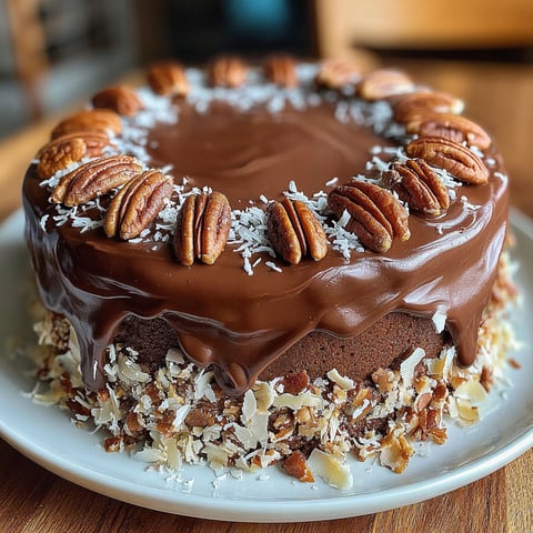 A slice of German Chocolate Cake.