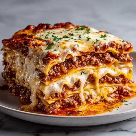 A delicious lasagna dish with a generous amount of cheese.
