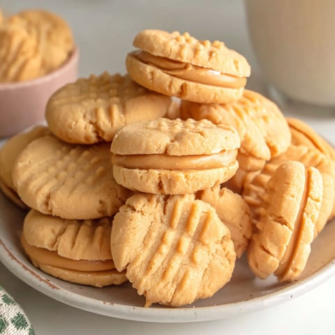 A plate of homemade copycat nutter butters.
